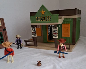 Playmobil Westernstadt Sheriff Saloon Fort Waffen Cowboy Indianer Weihnacht FILM - Bild 1 von 5