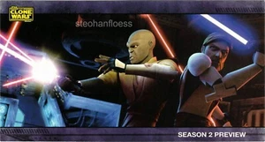 Topps Star Wars The Clone Wars Widevision Sneak Preview Obi Wan Mace Windu - Picture 1 of 1