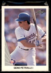 1990 LEAF GENO PETRALLI TEXAS RANGERS #73 - Picture 1 of 2