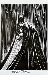 FRANK PAUR rare BATMAN THE ANIMATED SERIES art print SIGNED B/W Last TWO 11x17 - Picture 1 of 1
