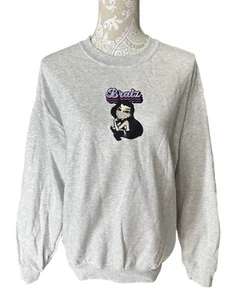 Bratz Doll With Rhinestone Facemask Embroidered Crewneck Sweater Size Medium - Picture 1 of 3
