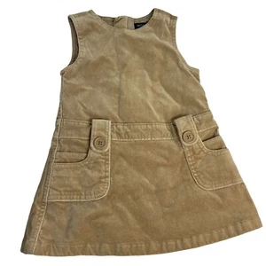 Baby Gap Elastizado Niño Pequeño Vestido Jumper 12-18 Meses Algodón Terciopelo Sin Mangas 2004 - Imagen 1 de 12