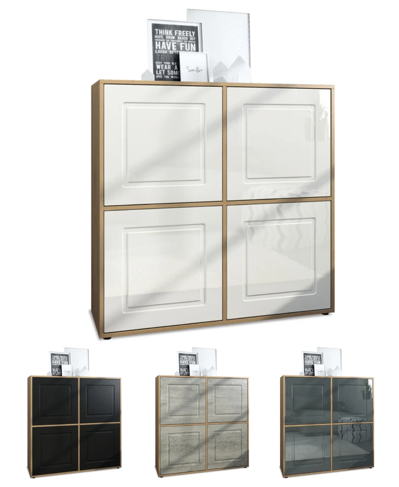 Highboard Sideboard Kommode Landhaus NOAH V2 Eiche Artisan - Hochglanz&Naturtöne - Bild 1 von 4