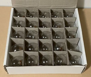 25 G-50-CL 7 Watt Light Bulbs BOX OF 25 Clear 7-Watt G50 Globe Light Bulbs E17 - Picture 1 of 5
