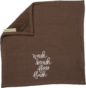 PBK Waschbürste Zahnseide Flush braun Bad Waschlappen - Bild 1 von 2