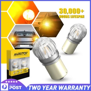 2x LED Light Bulb 1156 BA15S Turn Signal Light Indicator Car Amber Globe 12V AU - Picture 1 of 13