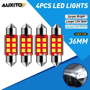 4x 36MM C5W Festón LED Interior Domo Mapa Matrícula Bombillas Blanco 6000K - Imagen 1 de 9