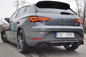 For Seat Leon Mk3 Cupra FL Rear Diffuser Diffusor Maxton Design Gloss Black ABS - Picture 1 of 4
