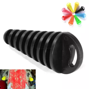 Black Motorcycle Dirt Bike ATV Muffler Exhaust Tail Pipe Silencer Wash Plug - Imagen 1 de 7