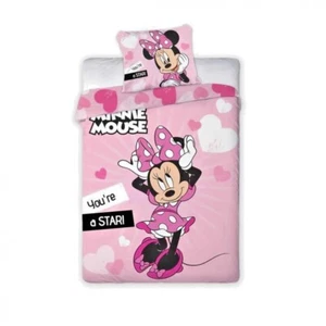 Bettwäsche Kinder Mädchen Disney Minnie Mouse  63 x 63 & 140 x 200+Beutel rosa - Bild 1 von 10