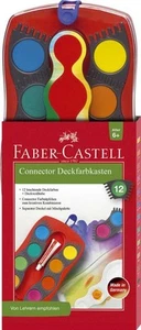 Deckfarbkasten Faber-Castell Connector 12 Farben + Deckweiß Tuschkasten - Bild 1 von 1