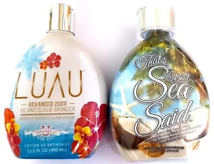 LUAU 200X Island Black Bronzer & That's What Sea Said Intensifier Tanning Lotion - Picture 1 of 2