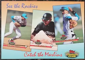 1993 Expansion Colorado Rockies + Florida Marlins Debut MLB Postcard - Picture 1 of 2
