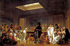 THE GAME OF BILLARD FAMILY 1807 PEINTURE FRANÇAISE PAR LOUIS LEOPOLD BOILLY REPRO 