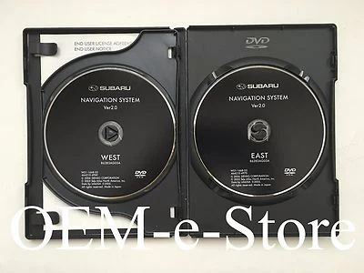2006-2009 Subaru Tribeca B9 Outback Legacy Navigation DVD U.S Canada Map 2 Disc  - Image 1 of 2