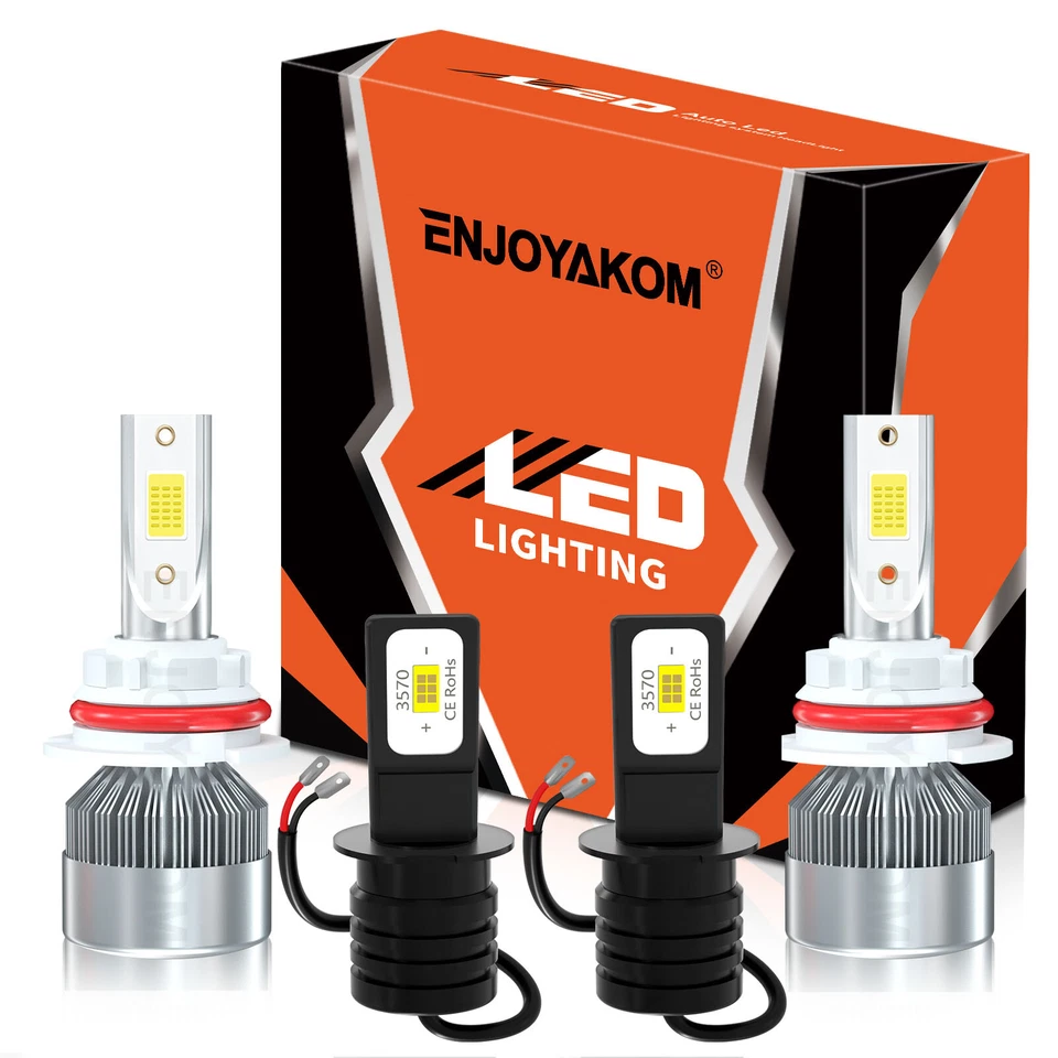 Faros LED faros antiniebla de haz alto bajo para Mercedes-Benz 300TE 1988-1993 Foto 1 de 4