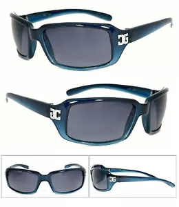 Eyewear Designer Fashion Sunglasses Women Rectangular Frame Transparent Blue - Picture 1 of 5