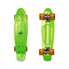 No Rules Skateboard ABEC 5 Fun - Farbe: grn / transparent orange
