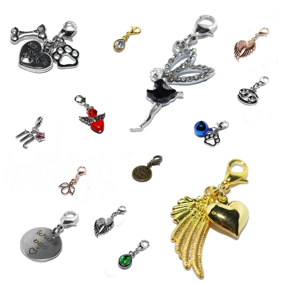 AUSWAHL ++ Charms Anhänger f. Bettelarmband Kette Träger silber rose gold charm  - Bild 1 von 1