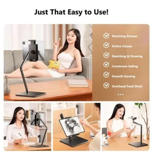 Multi-Angle Adjustable Phone Stand for Photography, Desktop Use - Photo 1/6