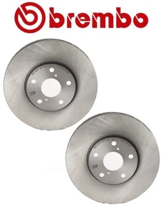 Pair Set of 2 Front Disc Brake Rotors Vented Coated Brembo For Lexus GS IS LS SC - Picture 1 of 4