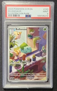 BULBASAUR 143/142 PSA 9 STELLAR CROWN ILLUSTRATION RARE POKEMON CARD ENGLISH - Picture 1 of 3