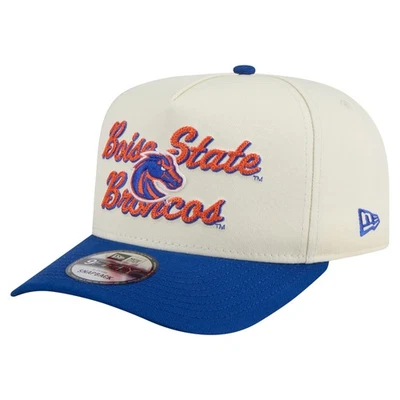 Men's New Era Cream/Royal Boise State Broncos Vintage Chainstitch 9FIFTY A-Frame - Image 1 of 4