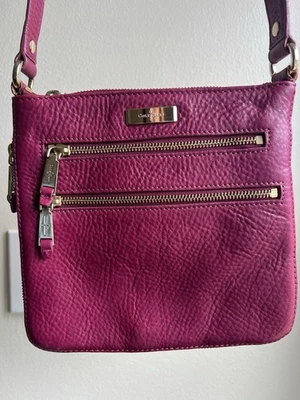Cole Haan Magenta Pebbled Leather Crossbody Bag New Without Tags - Image 1 of 4