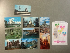 Vintage 1972 Walt Disney World 9Postcards - Paper Bag - Picture 1 of 7