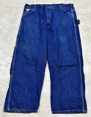 Vintage Pointer Brand Made in USA Carpenter Blue Jeans Denim Baggy Mens 44x30 - Image 1 of 4
