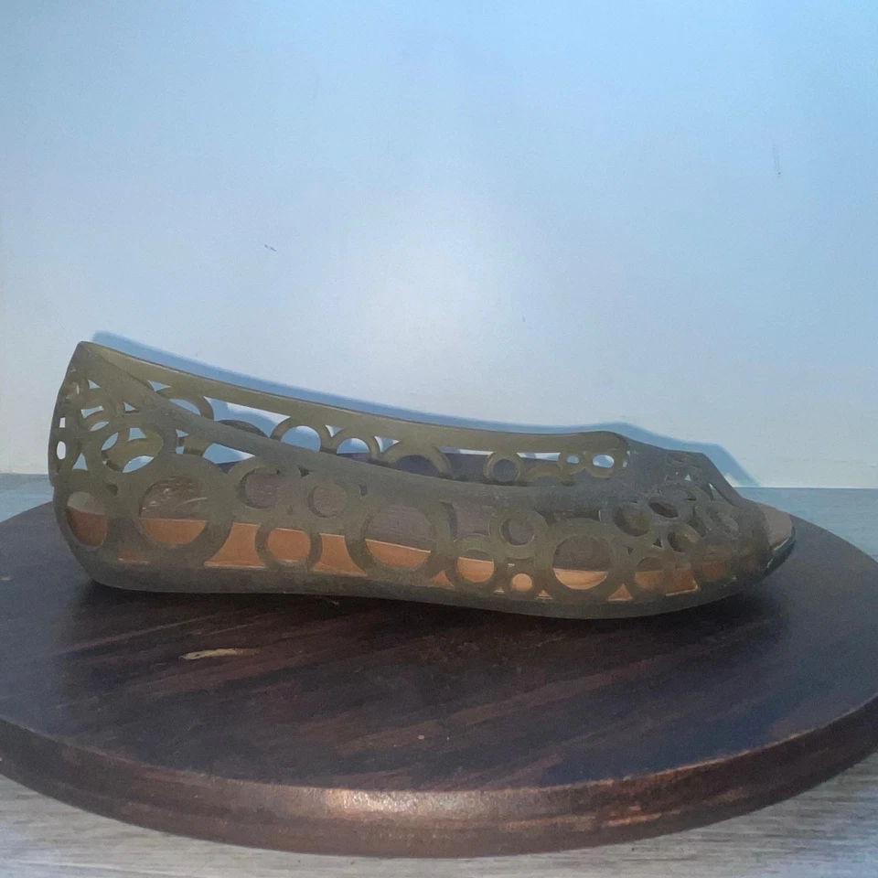 Crocs Adrina III Sandals Womens Size 8 Comfort Peep Toe Jelly Cutout Shoes - Image 1 of 4