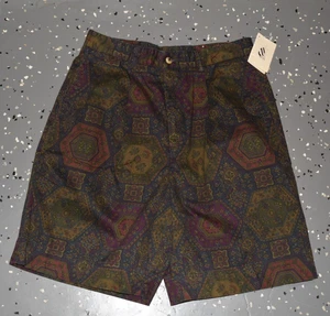 NWT VINTAGE 90's NAUTICA Size 30 Men's Pleated Nantucket Short Dark Floral Print - Picture 1 of 8