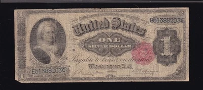 US 1891 $1 Martha Silver Certificate Open Back FR 223 Fine (203) - Image 1 of 2