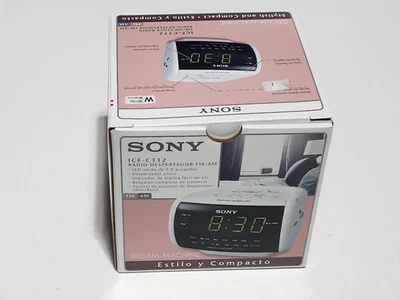 Sony Dream Machine ICF-C112 AM/FM Clock Radio Brand New In Box Vintage White - Image 1 of 4