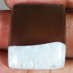 40.50 Cts Natural Ice Solar Quartz Cushion Cabochon Gemstone 20x24x7 mm UT104 - Picture 1 of 6