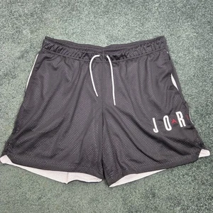Nike Air Jordan Shorts Men XL Black Jumpman Mesh Basketball Spellout DV7742 - Picture 1 of 8
