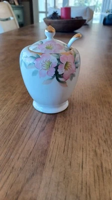 Mermelada NORITAKE AZALEA, tarro de gelatina con cuchara Foto 1 de 4