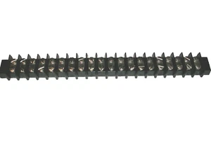Terminal Block 20 Position Dual Row Screw Terminal 9.5"L PREOWNED - Picture 1 of 3