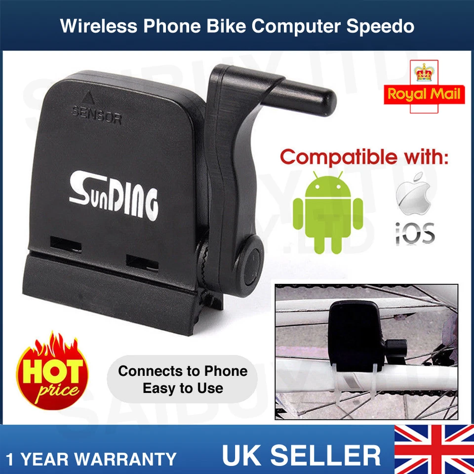 Wireless Bluetooth 4.0 2.4Ghz Cycling Speed Cadence Bike Sensor App for Phone - Image 1 of 4