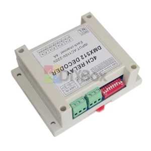 AC110-220V 4 Kanal DMX512 Relaisschalter DMX Relais Controller mit Etui Neu - Bild 1 von 8
