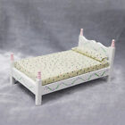 1:12 Dollhouse Classical White Bed Mini Furniture Model Bedroom Scene