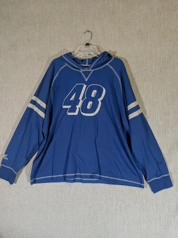 Chase Authentics Nascar 2XL Blue Hoodie No. 20 100% Cotton Long Sleeve Cover