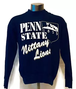 Sudadera Penn State De Colección Años 80 Nittany Lions Azul Hecha en EE. UU. Extra Grande - Imagen 1 de 5