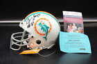 Jim Langer Signed Riddell Mini Helmet Dolphins Autograph HOF 87 Insc JSA D9502