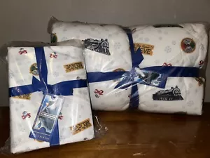 NWT Pottery Barn Polar Express QUEEN Comforter & QUEEN Sheet Set Free Ship! - Picture 1 of 3
