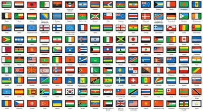 Patch mit Nationalflagge mit Klettrückseite 8 x 5 cm