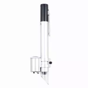 50X Portable LED Magnifying Glass Graduated Pen Microscope with Reticle Scale - Picture 1 of 9