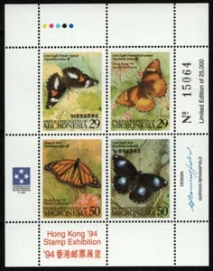 Micronesia 1994 - Michel n. 340-343 ** - MNH - Farfalle / Farfalle - Foto 1 di 1