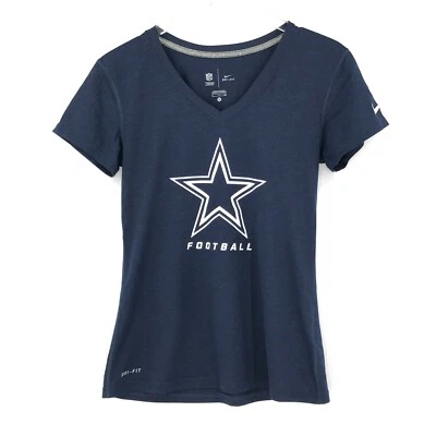 Dallas Cowboys Shirt Womens Small Blue Pullover Texas NFL Football Nike Dri-FIT - Image 1 of 4