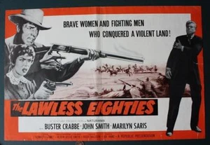 Republic Pictures Buster Crabbe The Lawless Eighties Movie poster pressbook 1957 - Picture 1 of 1